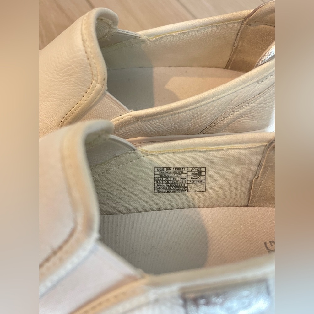 UGG Women’s Slip On Leather Sneakers - Picture 3 of 4